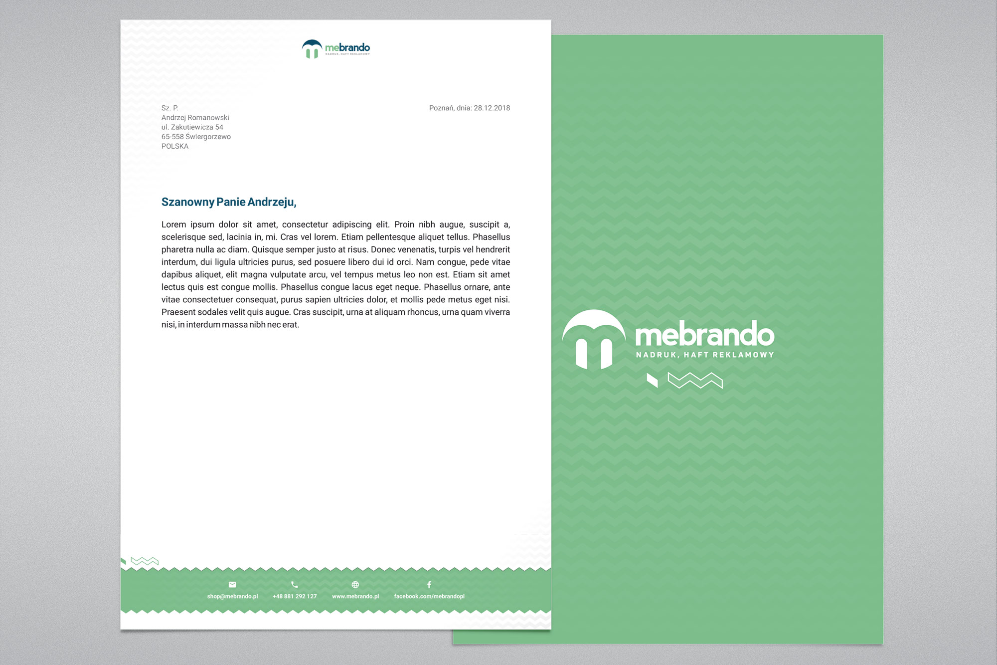 mebrando - letterhead and folder