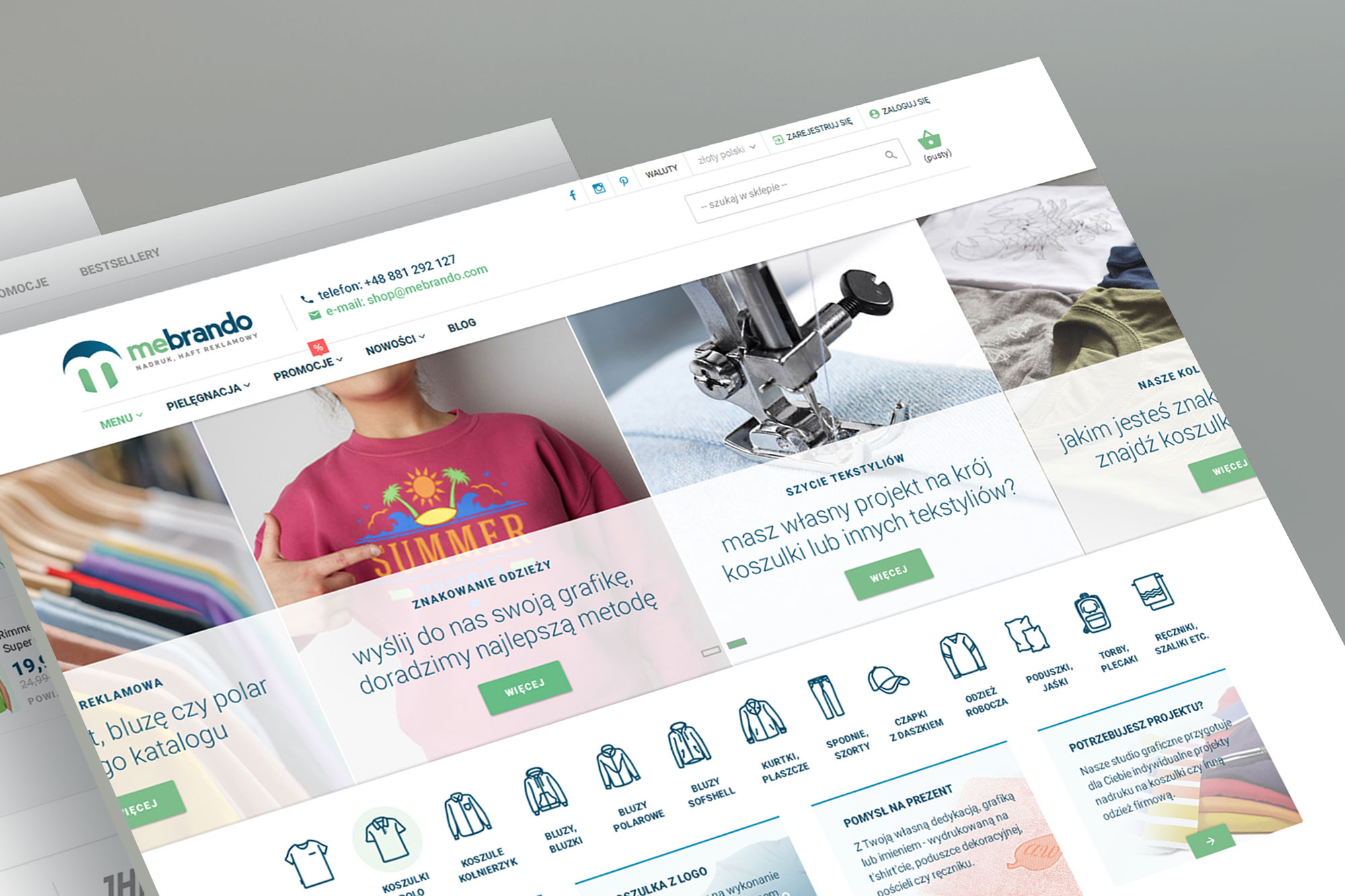 mebrando - homepage, custom design call to action