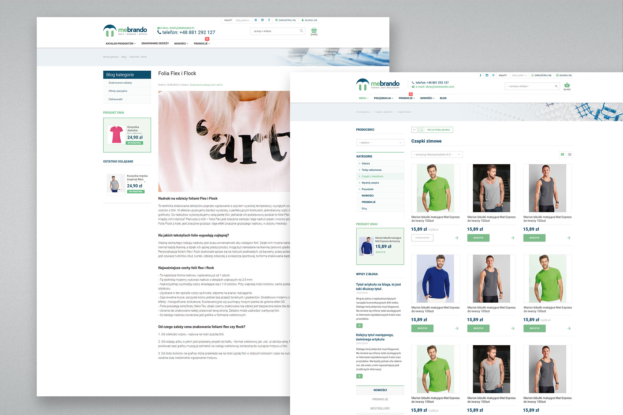 mebrando - category and bestseller layout