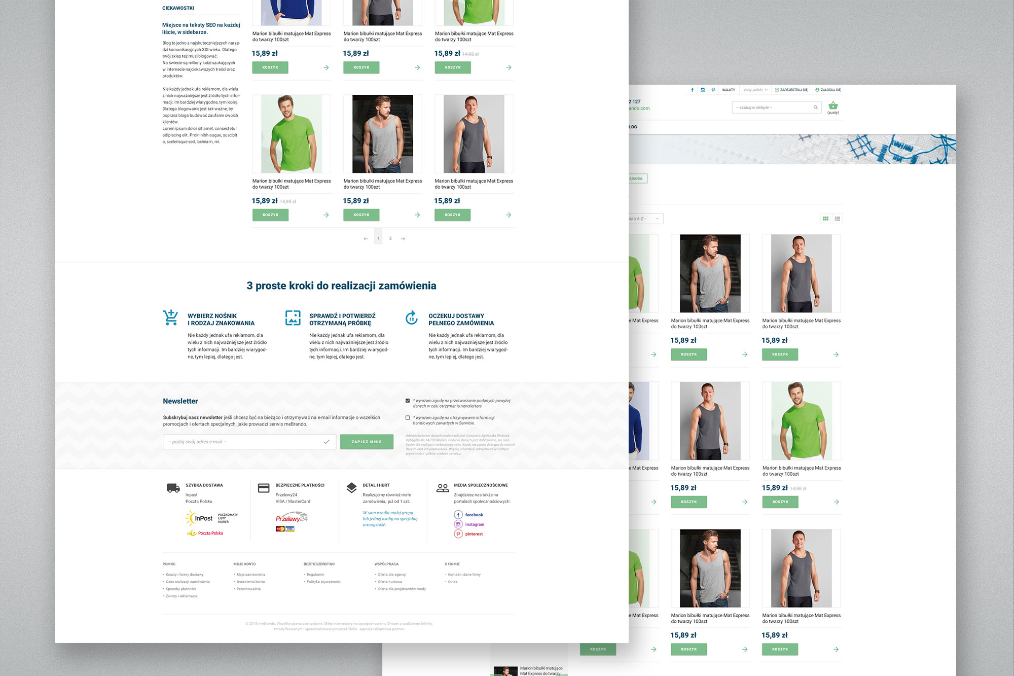 mebrando - category listing and product page