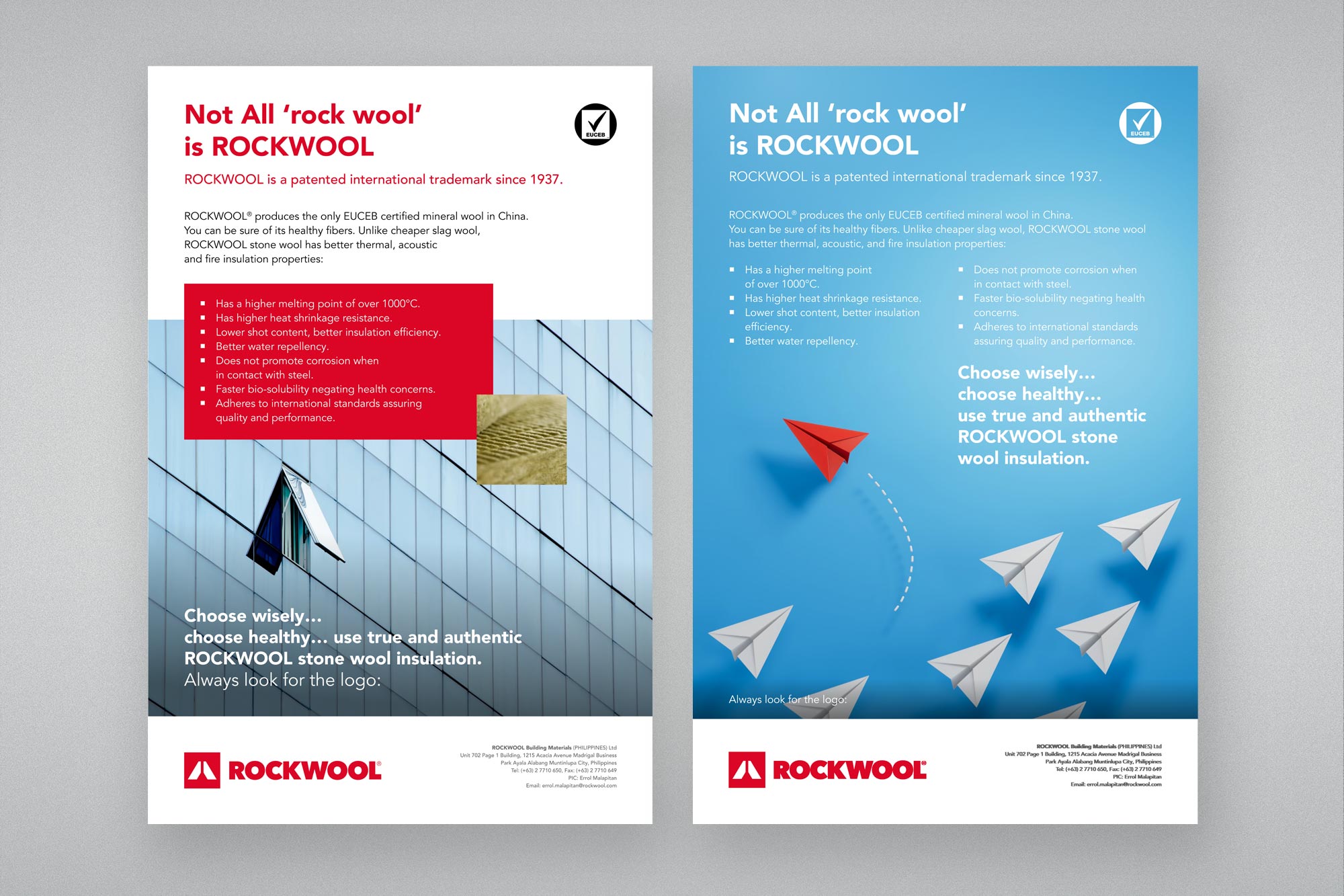 ROCKWOOL Philippines - Not All 'rock wool' is ROCKWOOL, two colour variants