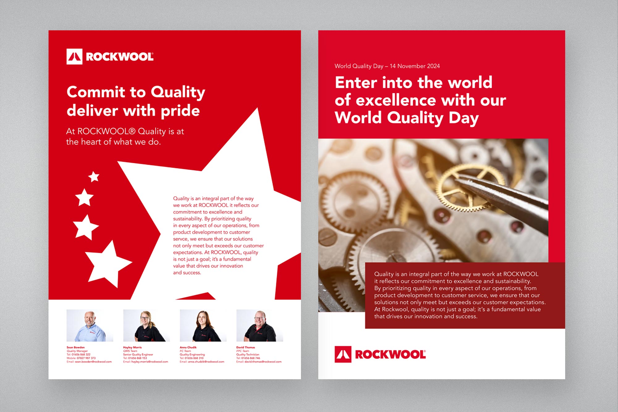 ROCKWOOL World Quality Day - two poster variants
