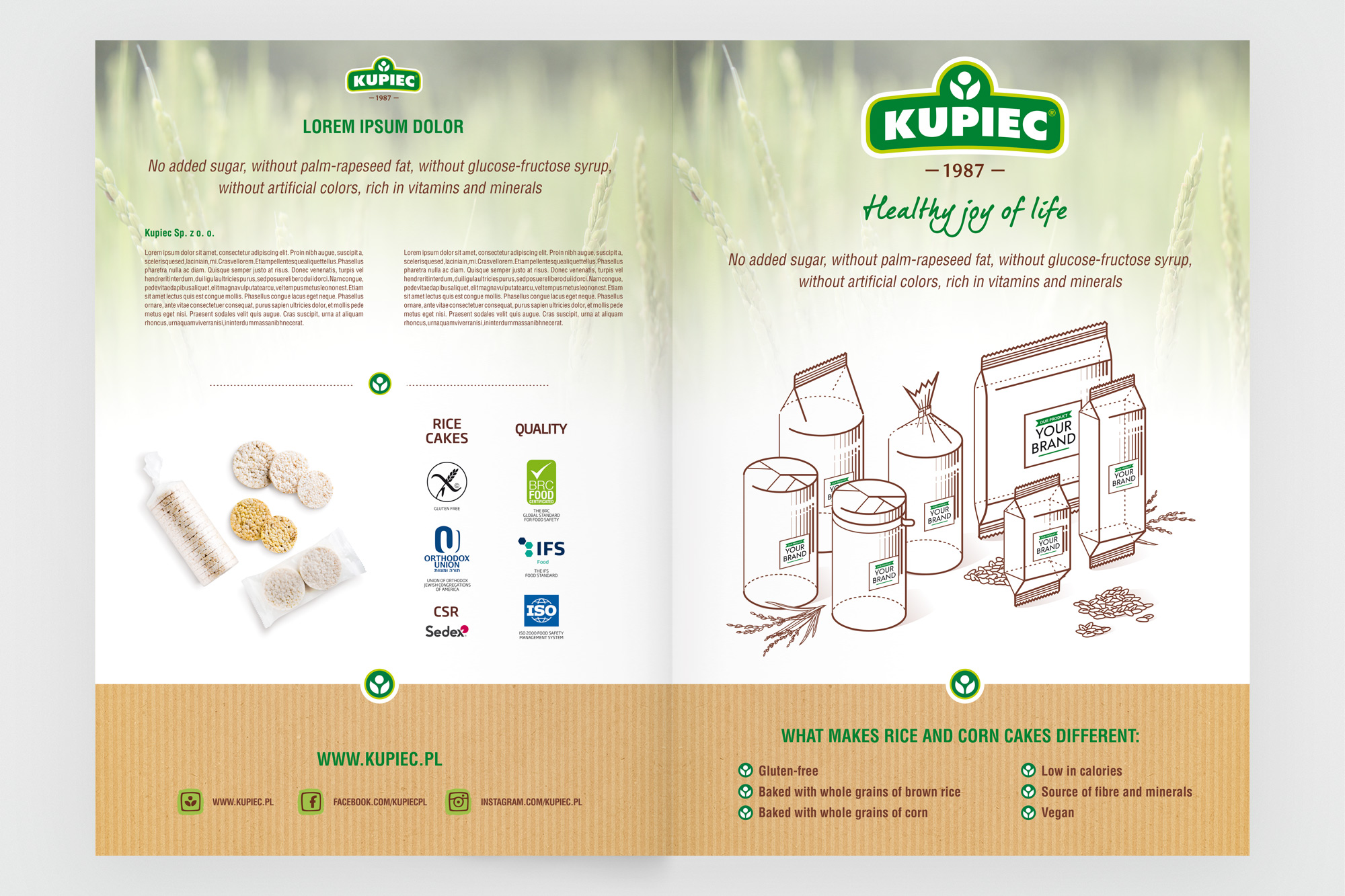 Kupiec – company and private label overview folder