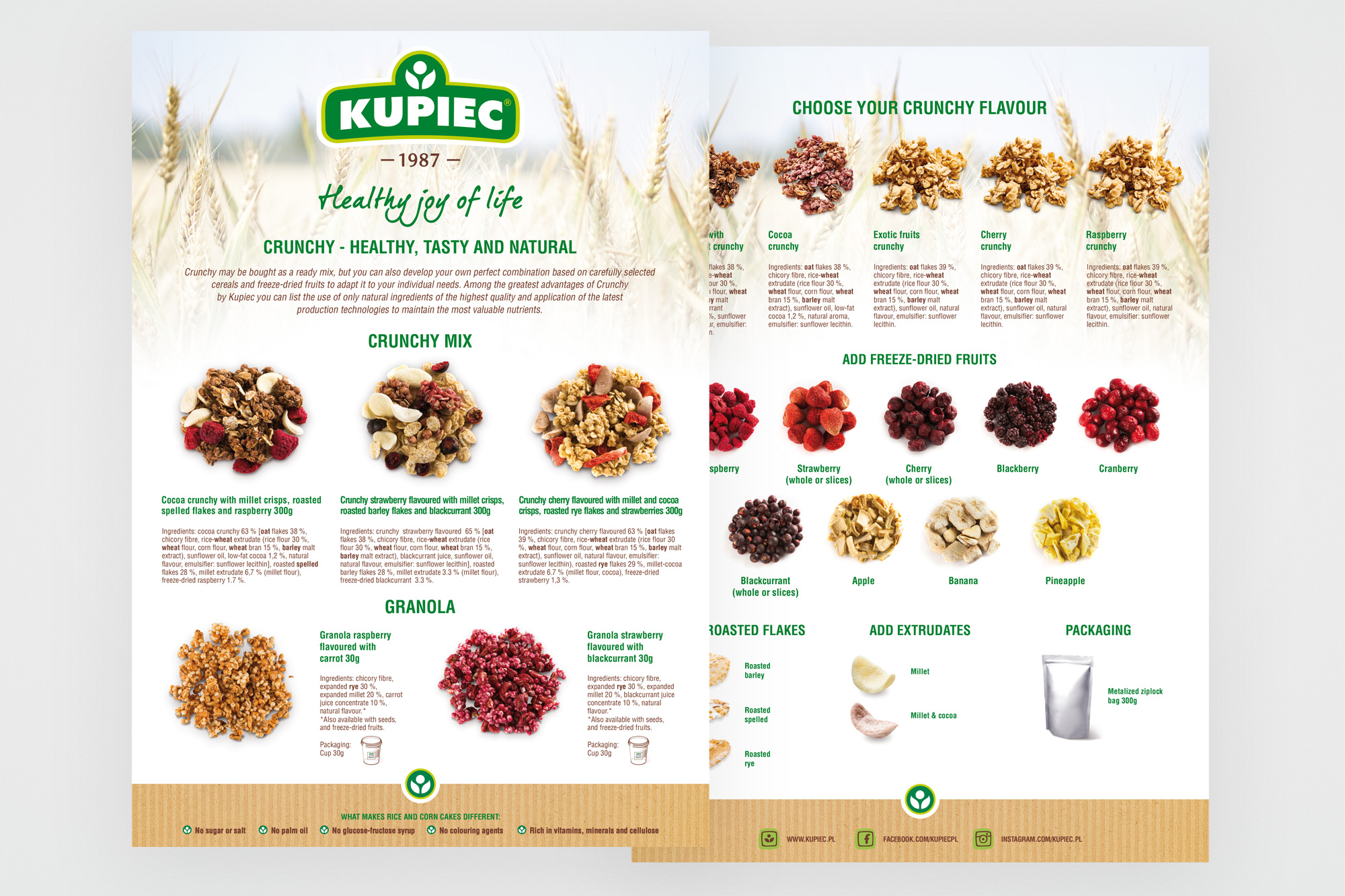 Kupiec – crunchy product A3 data sheet with full product range