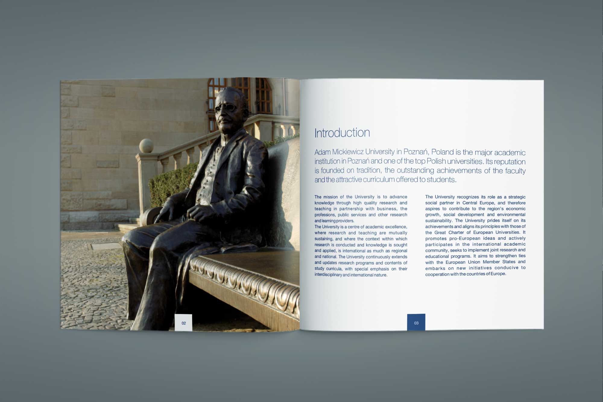 UAM folder - interior spread, introduction