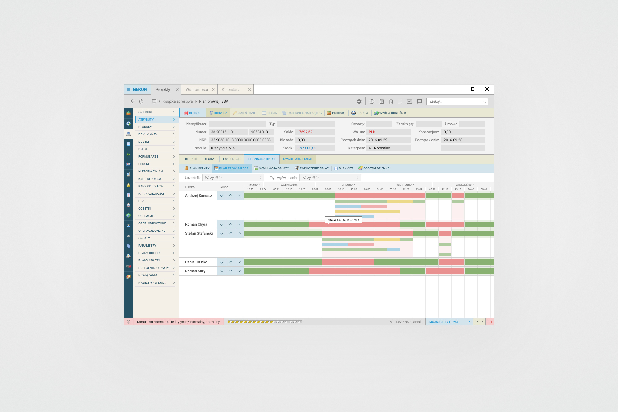 Connector Clouds – ESP plan Gantt chart view with resource timeline