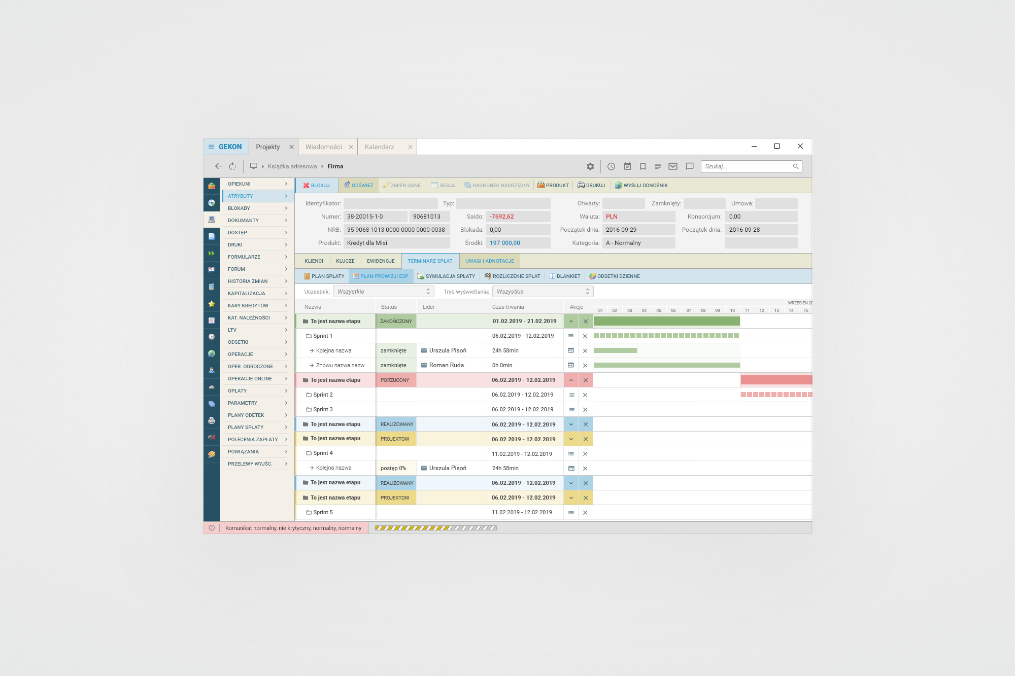 Connector Clouds – project plan view with sprint and task hierarchy Gantt