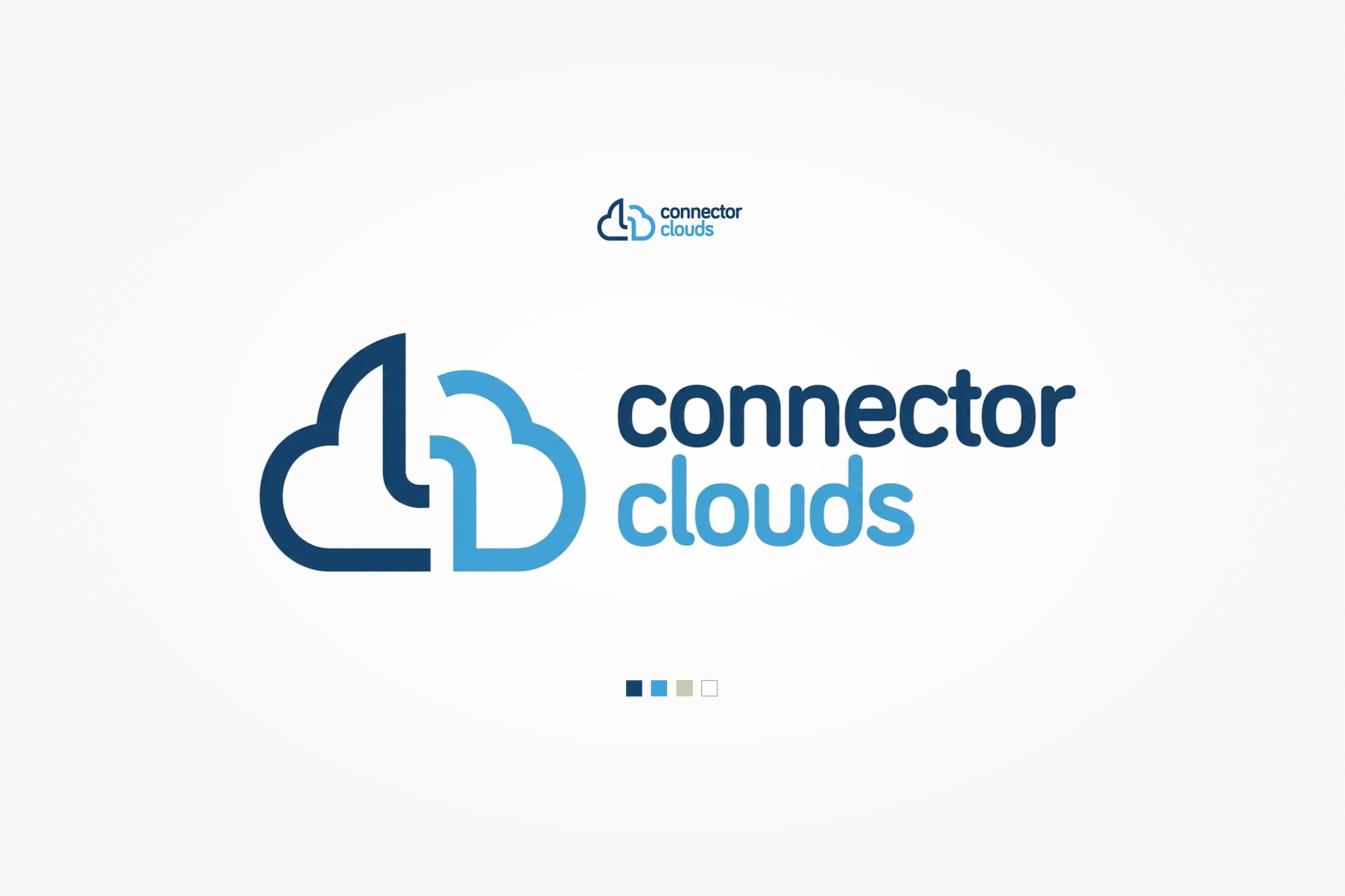 Connector Clouds – logo mark, wordmark and brand colour palette