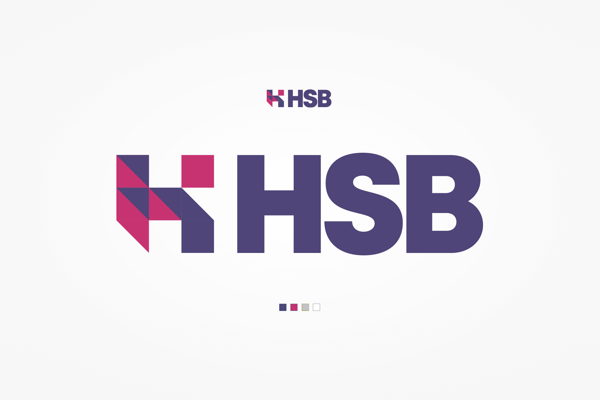 HSB brand identity – logo mark, wordmark and colour palette