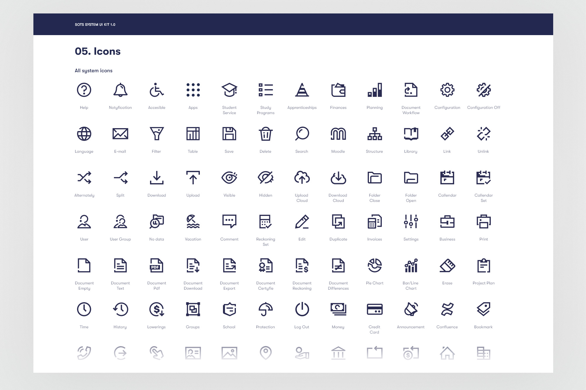 Design system - icon library