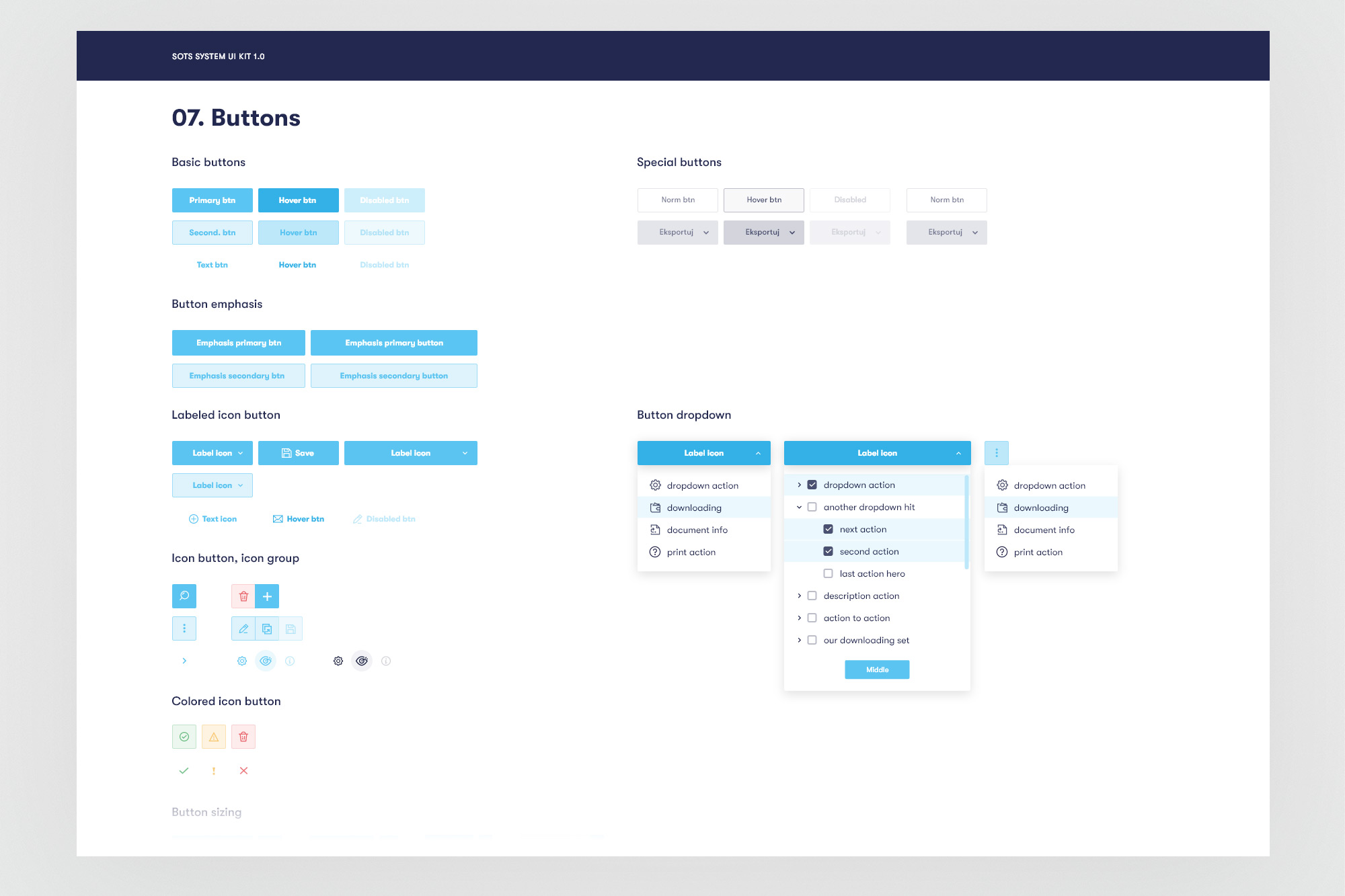 Design system - button variants