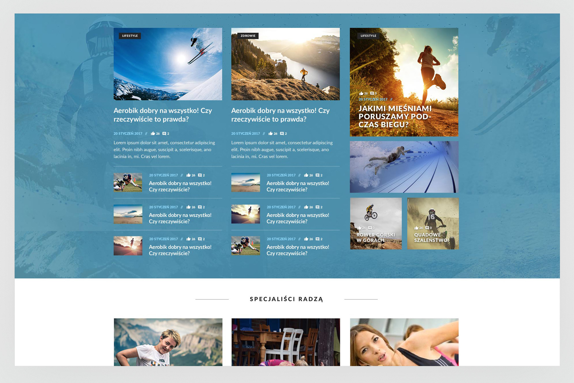 SportyFor - product listing with category banners