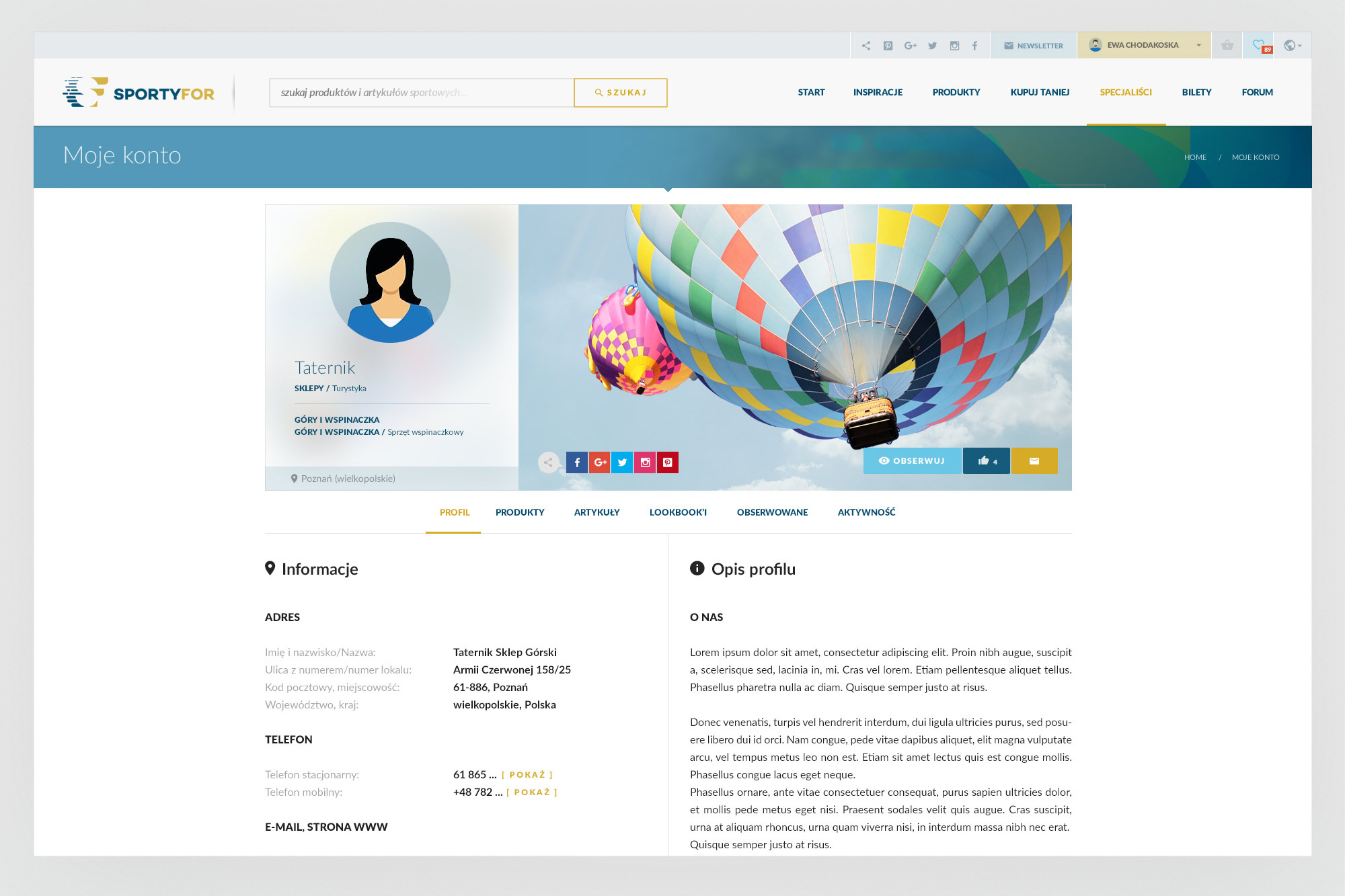 SportyFor - B2B landing page for retailers and producers