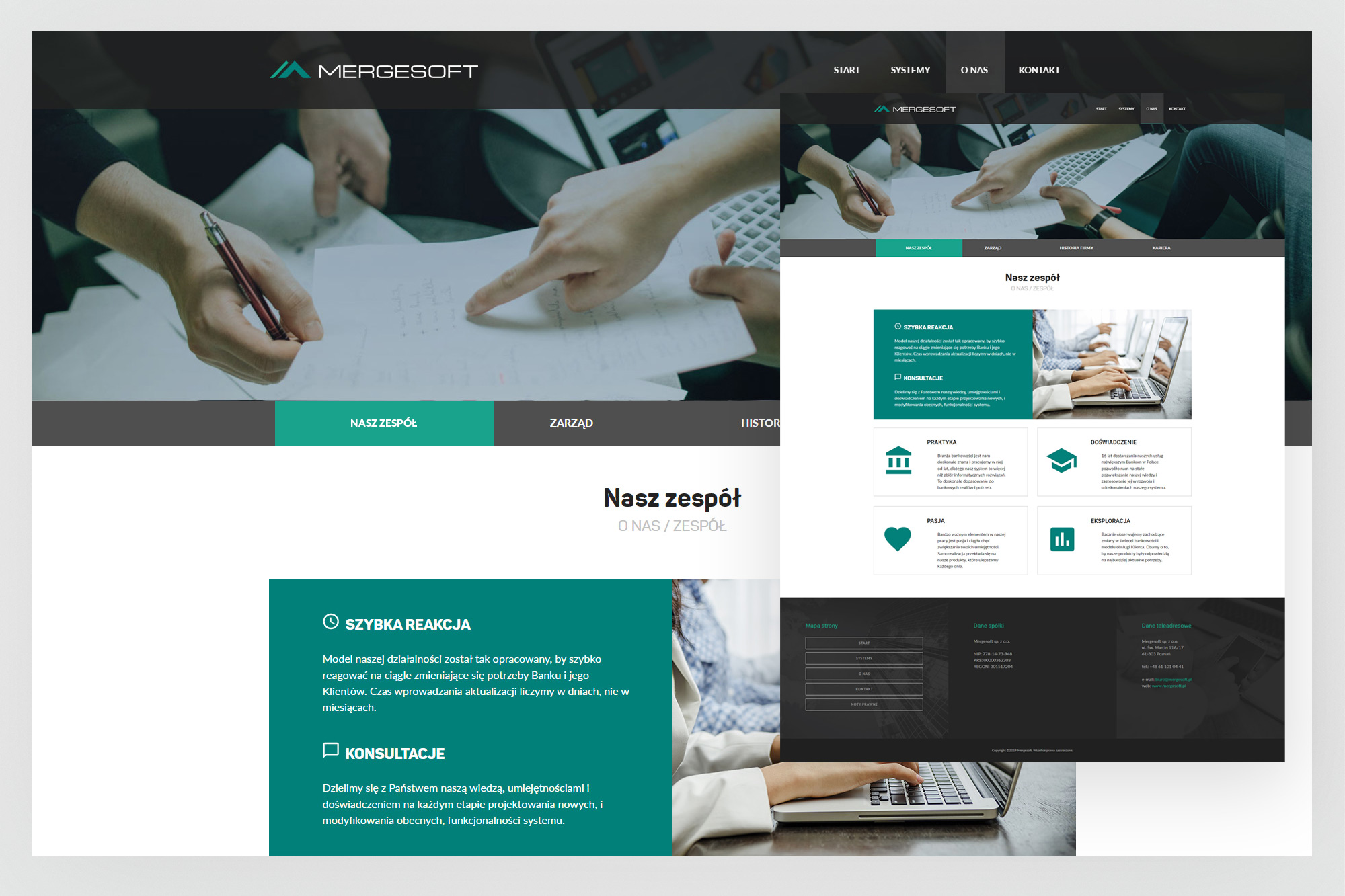 mergesoft.pl – About us / Nasz Zespół page