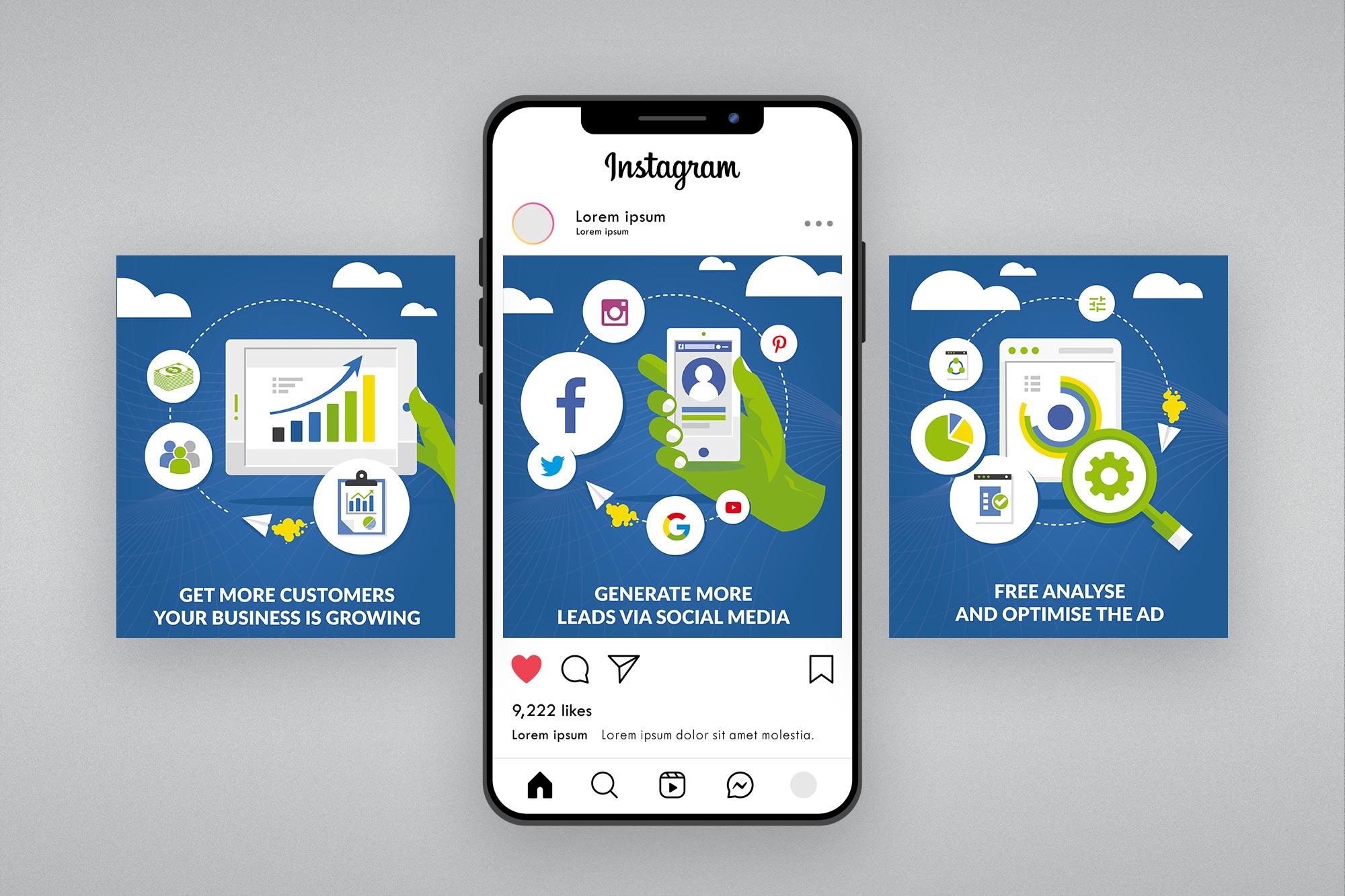 myvendor – social media campaign assets set 2: customer acquisition